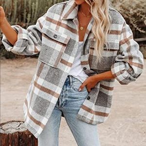 Flannel Plaid Jacket NWOT✨